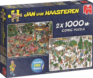 Kerstcadeautjes Jan van Haasteren Jumbo - 2 x 1000 stukjes - Legpuzzel