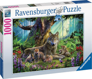 Familie wolf in het bos Ravensburger - 1000 stukjes - Legpuzzel