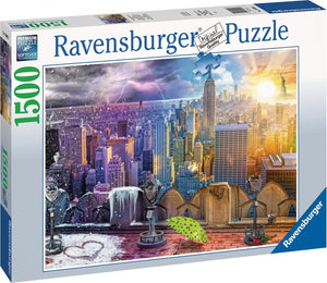 NY skyline dag en nacht Ravensburger - 1500 stukjes - Legpuzzel