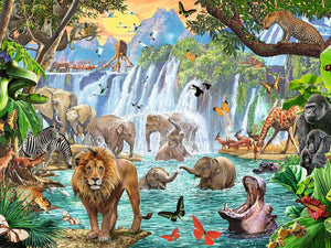 Ravensburger puzzel Waterval in de jungle - Legpuzzel - 1500 stukjes