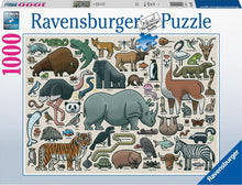 Afbeelding in Gallery-weergave laden, Ravensburger puzzel Wilde dieren - Legpuzzel - 1000 stukjes
