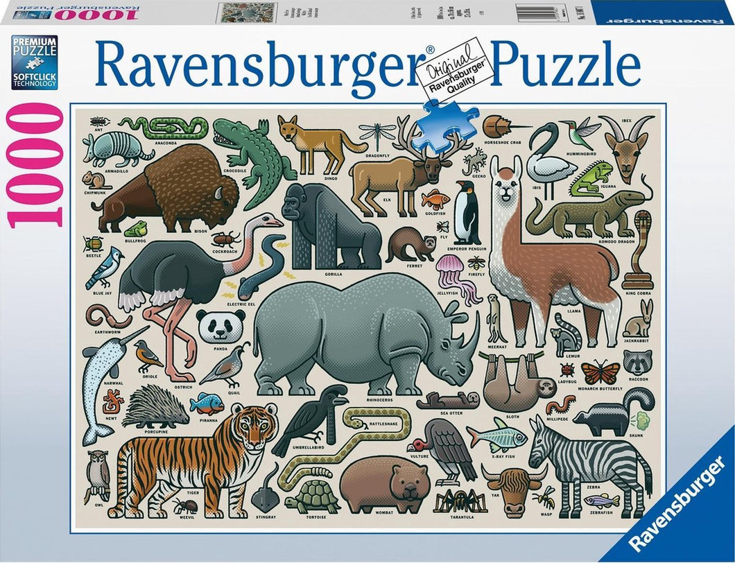 Ravensburger puzzel Wilde dieren - Legpuzzel - 1000 stukjes