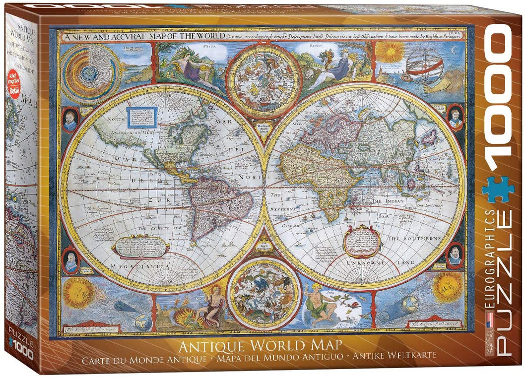 Antique World Map Eurographics - 1000 stukjes - Legpuzzel