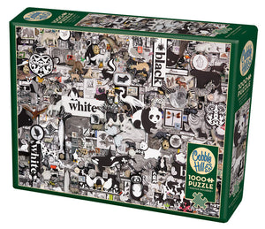 Black & White Animals Cobble Hill - 1000 stukjes - Legpuzzel