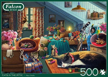 Afbeelding in Gallery-weergave laden, Cats in the Attic Falcon puzzel Jumbo - 500 stukjes - Legpuzzel