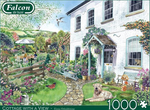 Falcon puzzel Cottage with a View Jumbo - Legpuzzel - 1000 stukjes