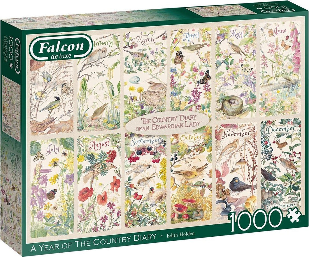 A Year of the Country Diary Falcon Jumbo - 1000 stukjes - Legpuzzel