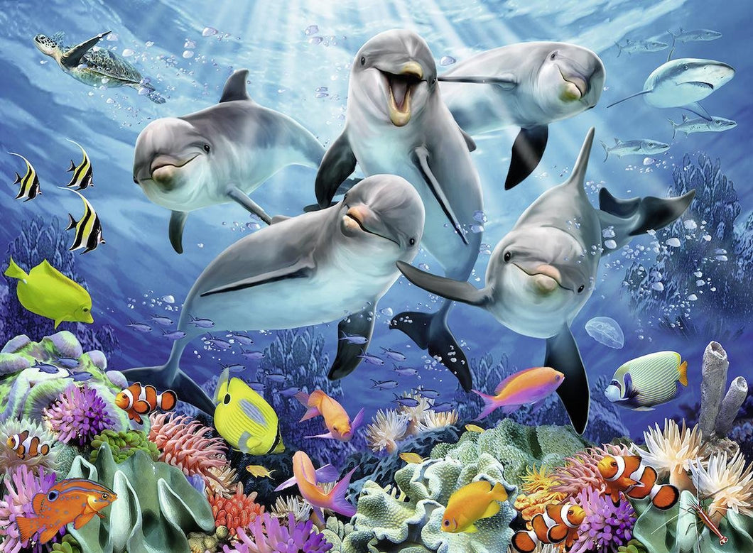 Dolfijnen in het koraalrif Ravensburger - 500 stukjes - Legpuzzel