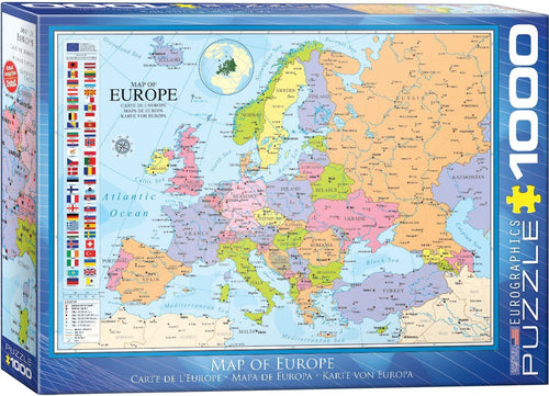 Map of Europe Eurographics - 1000 stukjes - Legpuzzel