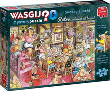 Afbeelding in Gallery-weergave laden, Wasgij Retro Mystery 5 Zondagse Lunch! Jumbo - Legpuzzel - 1000 stukjes