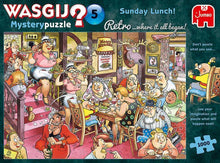 Afbeelding in Gallery-weergave laden, Wasgij Retro Mystery 5 Zondagse Lunch! Jumbo - Legpuzzel - 1000 stukjes