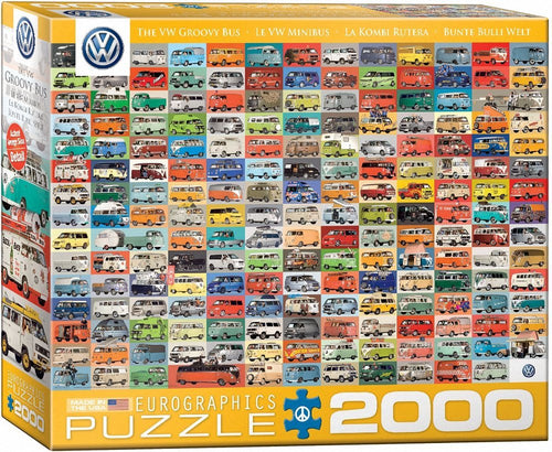 The VW Groovy Bus Eurographics - 2000 stukjes - Legpuzzel