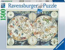 Afbeelding in Gallery-weergave laden, Wereldkaart met Fantasierijke Dieren Ravensburger - 1500 stukjes - Legpuzzel