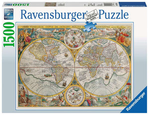 Wereldkaart 1594 Ravensburger - 1500 stukjes - Legpuzzel