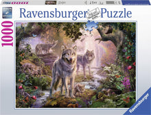 Afbeelding in Gallery-weergave laden, Ravensburger puzzel Wolvenfamilie in de zomer - Legpuzzel - 1000 stukjes